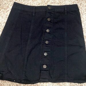 Black Jean Skirt